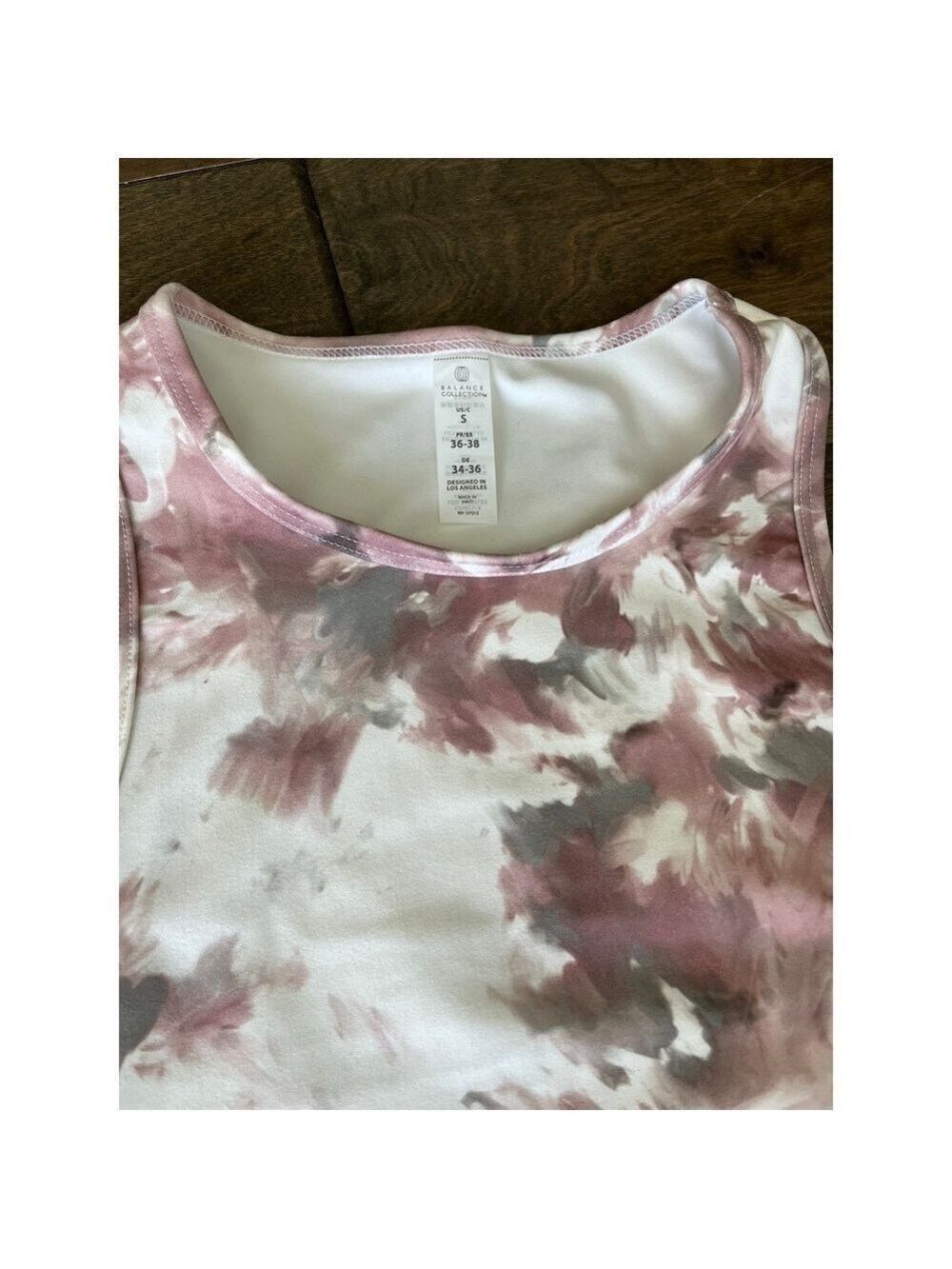 Balance Collection Crop Tank Woodrose Acrylic Mix Size Small - Picture 4 of 5